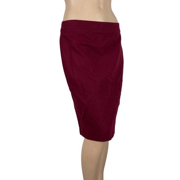 J. Crew The Pencil Skirt Red Wool Women's 4